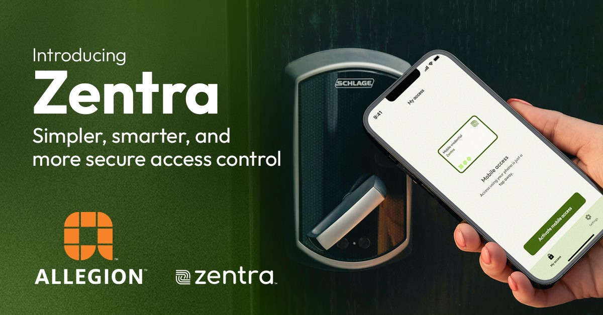 Allegion Launches New Brand, Zentra, in the U.S. as a Seamless Access Solution for the Multifamily Property Market