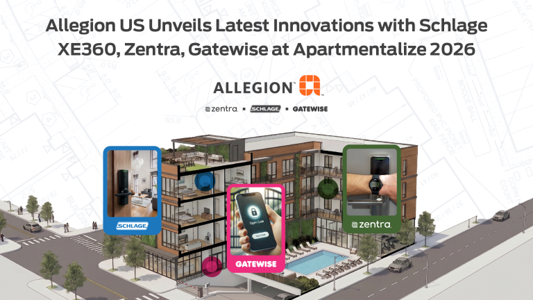 Allegion US Unveils Latest Innovations with Schlage XE360, Zentra, Gatewise at Apartmentalize 2026