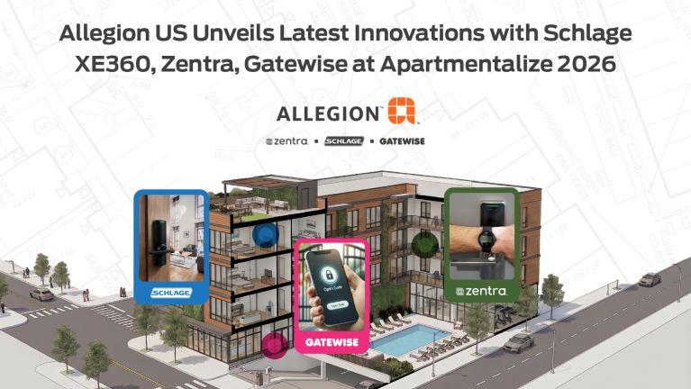 Allegion US Unveils Latest Innovations with Schlage XE360, Zentra, Gatewise at Apartmentalize 2026